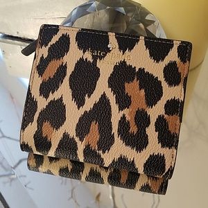 NWOT Kate Spade Leopard Wallet